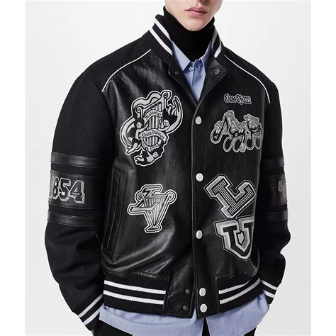 lv jacket women's|louis vuitton varsity jacket black.